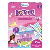 Skillmatics Dot It Sticker Art - Unicorns & Princesses, Mess-Free Fun for Kids, 500 Stickers, Craft Kits, DIY Scrapbooking Activity, Travel Toys, Gifts for Girls & Boys Ages 3, 4, 5, 6, 7