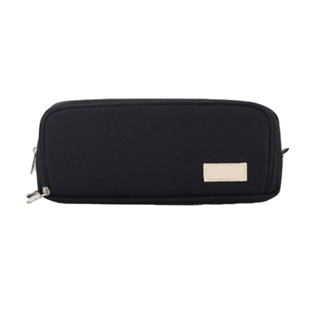 Pisexur Batería de cocina Bolsa de tela para papelería, bolsa de gran capacidad para bolígrafos, bolsa de papelería con doble apertura y valor inicial para estudiante para la cocina del hogar