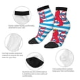 thumbnail image 4 of Breathable Athletic Socks Civil Ensign Of Luxembourg Cushioned Quarter Socks for Men Women, 4 of 7