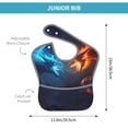 thumbnail image 4 of Hirioo Red And Blue Fire Dragon C for Baby Waterproof Pocket Bib Adjustable Closed for Babies Toddlers with Large Pocket 6-24Months, 4 of 8