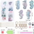 thumbnail image 2 of 1 set 5pcs 5D Diamond Painting Keychain Kit Seahorse Diamond Painting Keychains DIY Handmade Full Diamond Painting Decorative Accessories for Kids Adult Craft Projects, 2 of 7