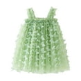 thumbnail image 2 of Huowey Toddler Girls Tutu Dresses Sleeveless Spaghetti Strap Floral Embroidery Tulle Tutu Princess Dresses For Holiday Wedding Party ,Green,12-18 Months, 2 of 5