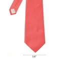 thumbnail image 3 of NYFASHION101 Men's Solid Color Polyester Tie PS06-Coral Rose, 3 of 3