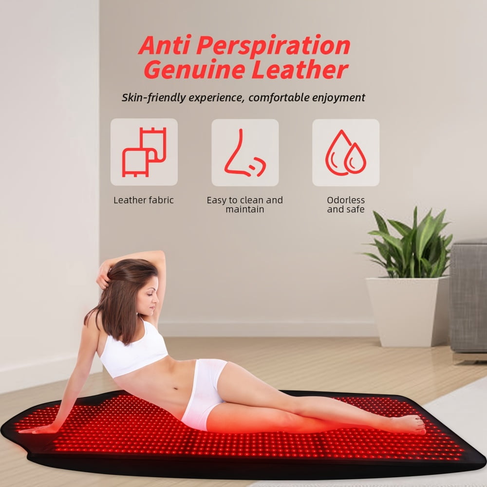 iKeener FDA-Cleared Red Light Therapy Mat - 71x33.3 Inches, 1370 LEDs, Dual-Pulse Technology for Full-Body Wellness and Skin Care