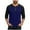 Dark Blue, variant on Henley Shirts for Men Raglan 3/4 Sleeve Muscle Baseball T-Shirts Button V Neck Shirt Contrast Color Tee Tops