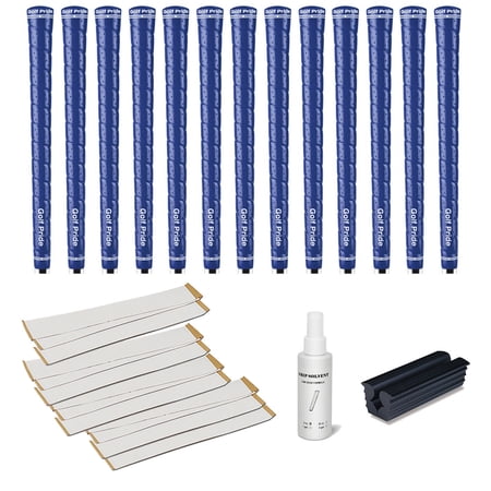 Golf Pride Tour Wrap 2G Blue - 13 pc Golf Grip Kit (with tape  solvent  vise clamp)