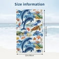 thumbnail image 4 of dhakalrlde Beach Towel Funny Dolphin Theme Pattern Sand-Free Microfiber Towel Quick Dry Pool Towel Absorbent Towel Ultra Soft Lightweight Towel for Outdoor Bathroom Swimming 31inx51in, 4 of 14