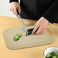 thumbnail image 5 of AuroraX Juice Grooves Cutting Board with Grip Non Toxic Small Plastic Cutting Board for Kitchen Durable Beige Easy Clea for Chopping Meat Vegetables Fruits Cheese Knife Friendly, 5 of 5