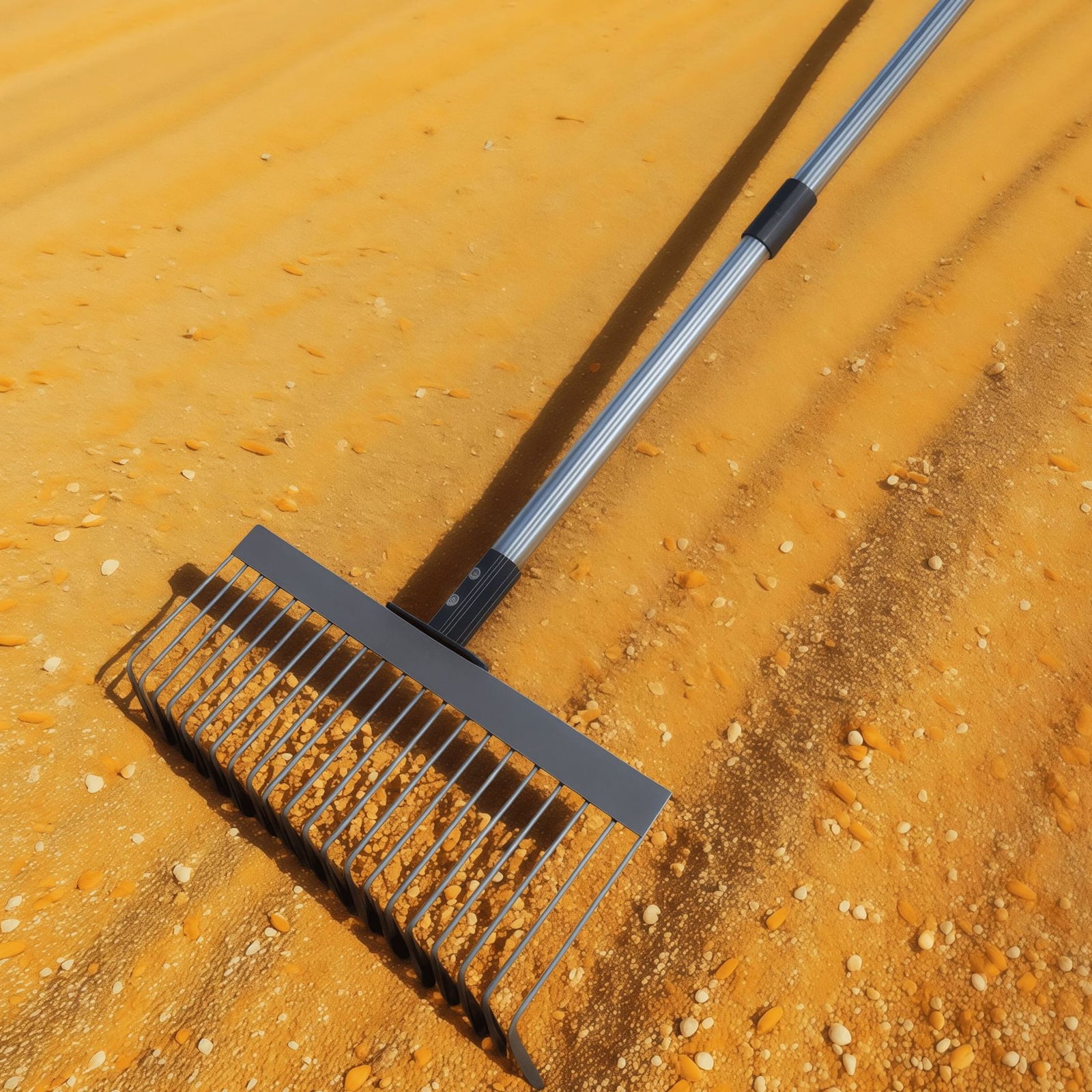Sturdy Steel Rakes With Ergonomic Handle For Efficient GRASS Yard Debris Cleaning And Pet Waste Removal Cleaning Tool