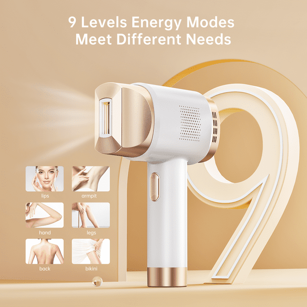 IPL Hair Removal 990000 Flashes 19J Laser Hair Removal Upgrade 9 Levels Hair Remover