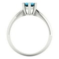 thumbnail image 4 of Clara Pucci 14K White Gold Solid Gold Turquoise Solitaire Anniversary Ring for Women - 1 cttw Marquise Cut, 4 of 7