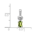 thumbnail image 3 of Sterling Silver Peridot & Diam. Pendant Charm, 3 of 4