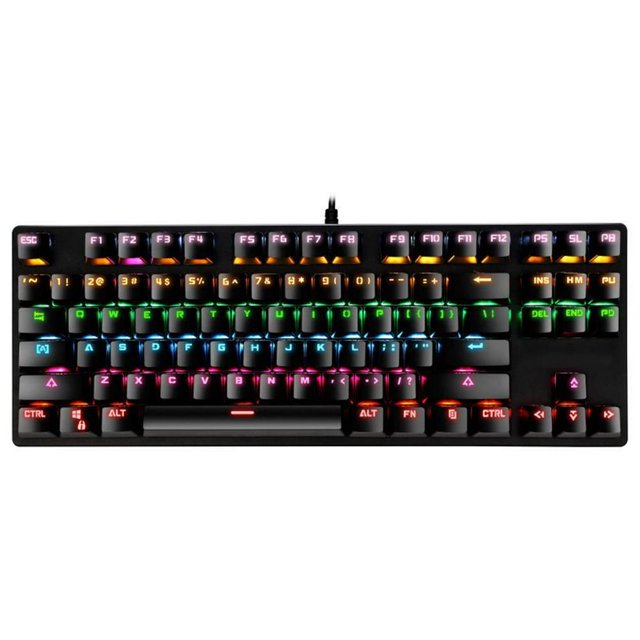 Punk Mechanical Keyboard k550 87 Keys Mechanical Keyboard Green Shaft Gaming Office Notebook Professional Keyboard No.3