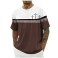 thumbnail image 2 of COSFO Crew Neck Summer Shirts for Men Casual Short Sleeve Cross Pullover Workout Loose Men's T-Shirts, 2 of 5