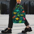 thumbnail image 2 of Easygdp Colorful Dinosaurs Mochila Ligera de 15 Pulgadas para Estudiantes, Mochila Cómoda para la Escuela y Viajes, Correas Ajustables, 2 of 6