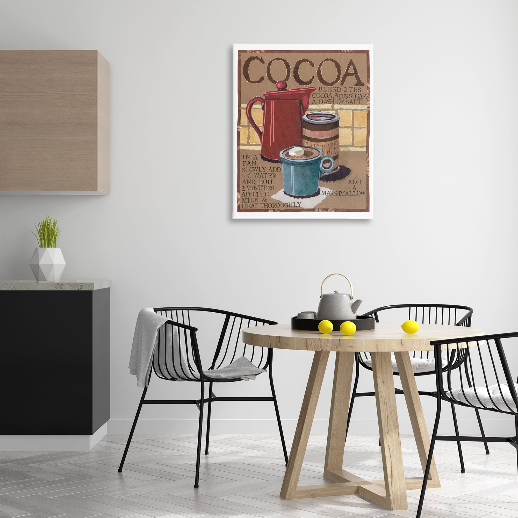 Stupell Industries Hot Cocoa Recipe Food & Beverage Painting Gallery Wrapped Canvas Art Print Wall Art, 30 x 40