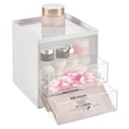 thumbnail image 6 of mDesign Large Plastic 3 Drawer Organizer for Makeup Storage - Light Gray/Clear, 6 of 7