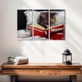 thumbnail image 2 of Elephant Stock Late Night Thriller Wall Art - Horizontal Multi Panel Canvas - Living Room Wall Decor - Humor Multi Panel - Red And White Decor By Lucia Heffernan - 23" x 14", 2 of 4