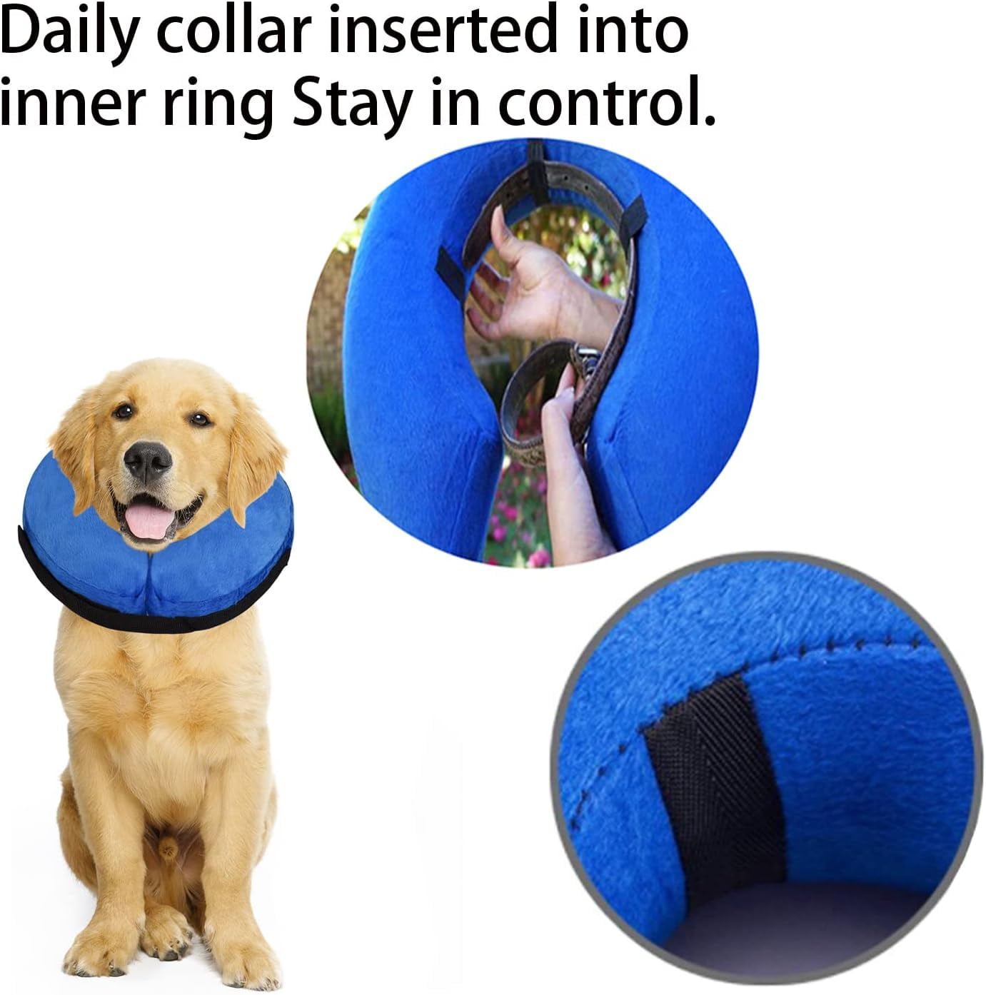 Chewy inflatable collar top