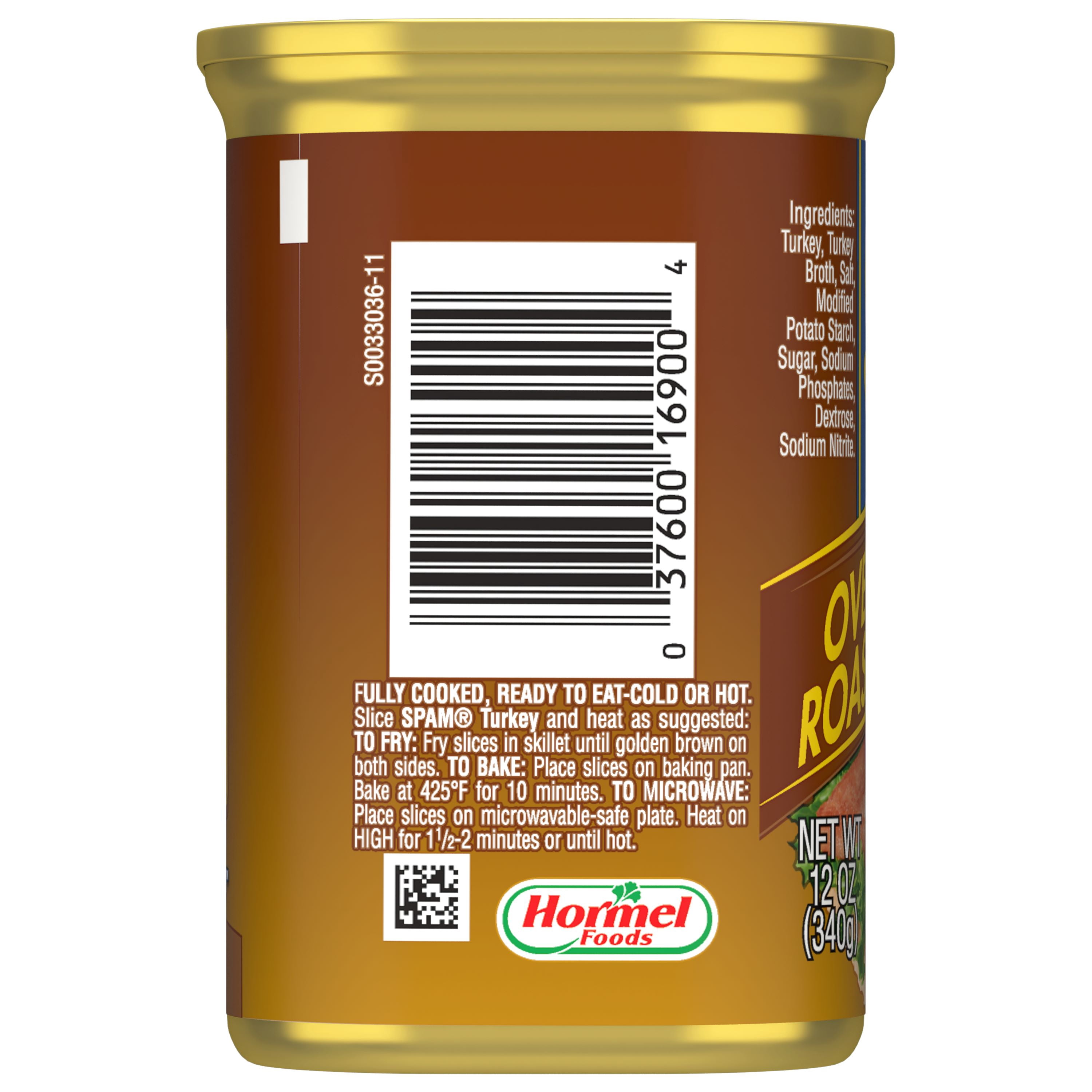 (3 pack) SPAM Oven Roasted Turkey, 12 oz Can