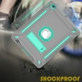 thumbnail image 6 of iPad 2 Case, iPad 3 Case, iPad 4 Case, Dteck Kickstand Heavy Duty Rugged Shockproof High Impact Resistant Hybrid Three Layer Full Body Protective Cover w/ Screen Protector For iPad 2 3 4,Gray/Mint, 6 of 7