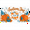 Big Pumpkins, variant on Yayeee Tablecloths for Rectangular Tables 54 x 72 inch Party Table Cover, Wheat Ears Pattern