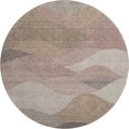 thumbnail image 2 of Addison Rugs Mayfield Premium Machine Washable Transitional Stripes Mocha Round Rug, 8' x 8', 2 of 5
