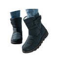 thumbnail image 3 of Gyexs Snow Boots for Men Wide Feet, Winter Shoes for Women Dressy, Fold Over, Bungee, Hiking, Steel Toe, Outdoor Wear, Blue, Size 8.5, 3 of 8
