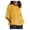 Yellow, variant on Staron Women Linen Blouse Drop Shoulder Round Neck 3/4 Sleeve Solid Casual Boho Vacation Beach Loose Tunic Tops, Blue 3XL