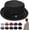Black, variant on Summer Breathable Mesh Pork Pie Hat,Retro Straw Breathable Sun Protection Cap,Lightweight Fedora Bowler Hat
