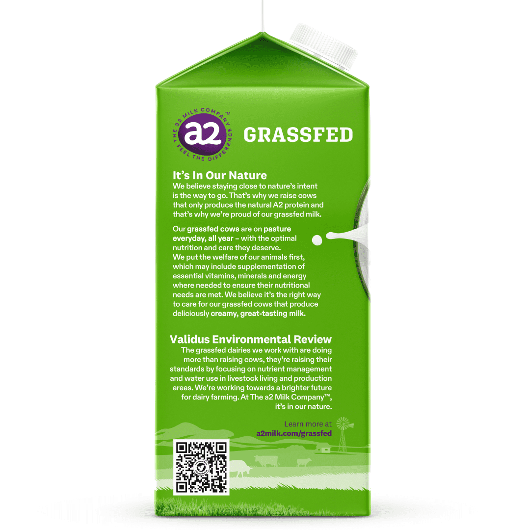 a2 Milk® Grassfed Vitamin D Whole Milk, 59 oz.