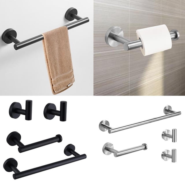 2 juegos de accesorios de , gancho de hardware, soportes para toallas de papel higiénico, perchas BLESIY Gancho multiusos.