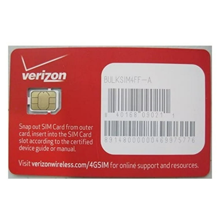 Vzn 4ff Sim Card, Non-nfc - Walmart.com