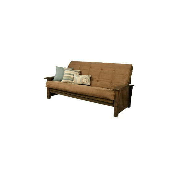 Kodiak Furniture Washington Queen-size Wood Futon with Suede Peat Mattress