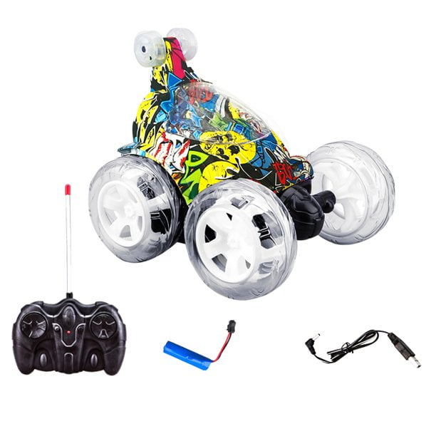 Yexmas 1:16 Scale 4WD Stunt Car Explosive Wheel RC Cars, Remote