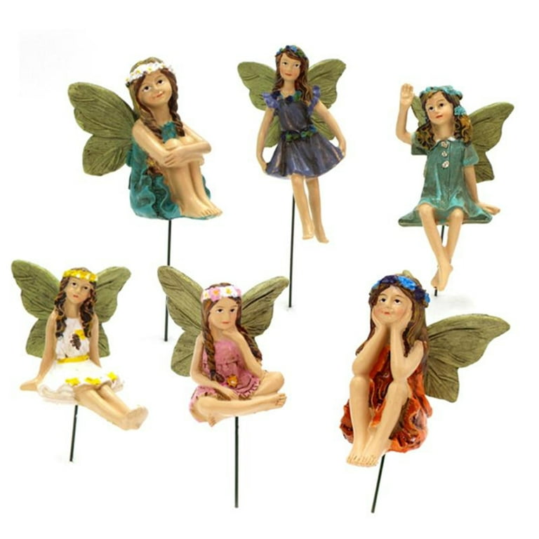 Little Girl Wings Miniature Fairy Garden Accessory Figurine Dollhouse Ornament Little Girl Wings Miniature Fairy Garden Accessory Figurine Dollhouse Ornament