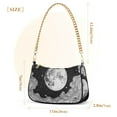 thumbnail image 3 of FORMRS Womens Shoulder Bag with Chain Strap Clutch Purse Cute Tote Handbag, Black Moon, 3 of 7