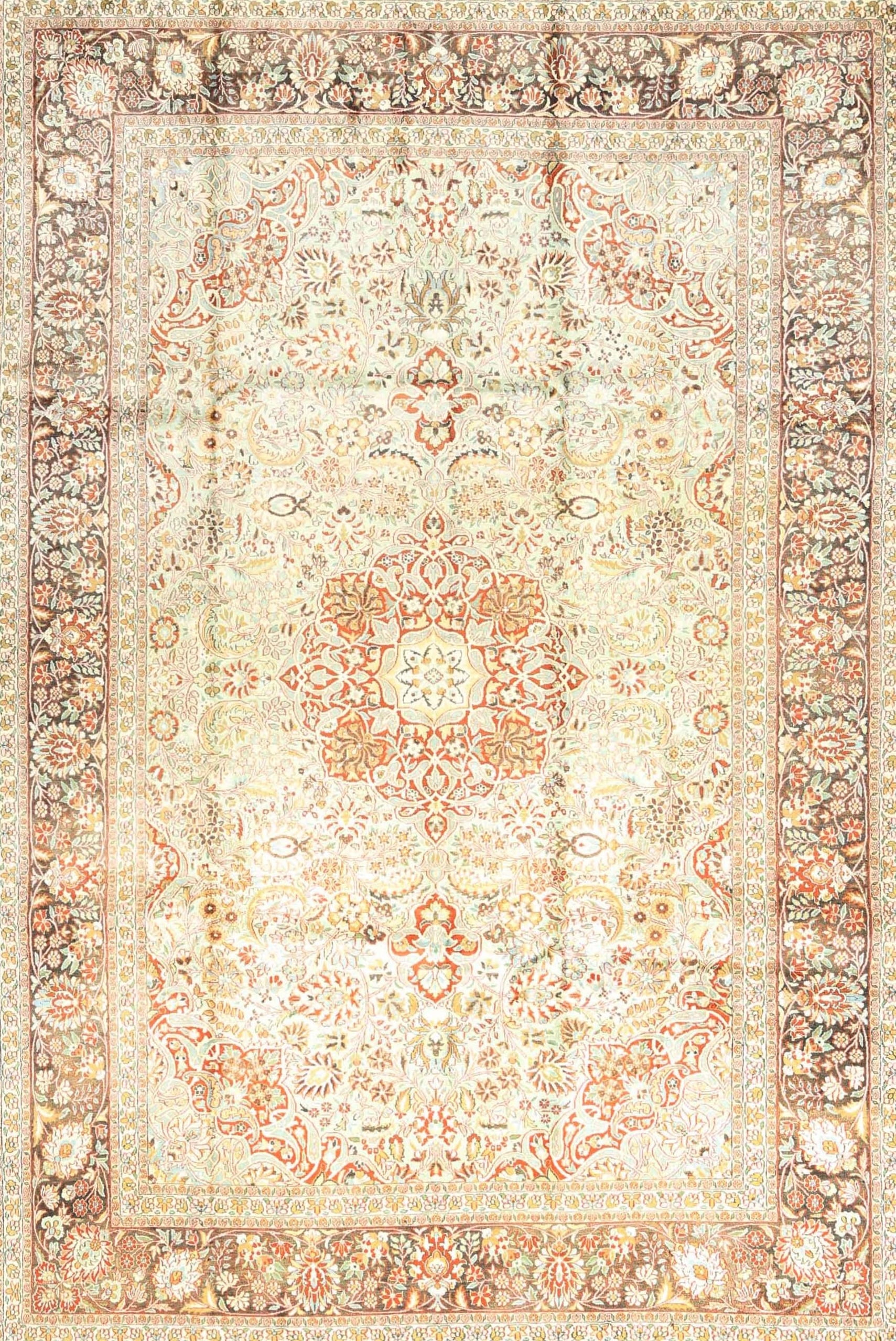 Vanilla Rug Ahgly Company Indoor Rectangle Traditional Vanilla Gold Persian Area ...