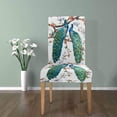 thumbnail image 4 of FMSHPON Peacock Lover Blooming Cherry Trees Flowers Stretch Chair Cover Protector Seat Slipcover for Dining Room Hotel Wedding Party Set of 1, 4 of 5