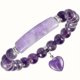 thumbnail image 1 of QUTETN Stone Bracelet 8mm Beads Chakra Heart Charm Bracelet Handmade Jewelry For Women, 1 of 4