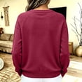 thumbnail image 4 of CBASIHI Womens Sweaters Casual Crew Neck Long Sleeve Pullover Fall Knit Tops M, 4 of 6