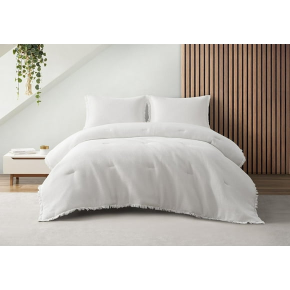 Charlotte 3 Piece Waffle Cotton Comforter Set