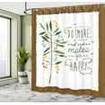 thumbnail image 5 of Ambesonne Saying Shower Curtain, Mindfulness Flying Birds, 69"Wx84"L, Forest Green Brown, 5 of 5