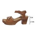 thumbnail image 6 of Platform High Heels Dressy Sandals for Women Ladies 2025 Trendy Leather Chunky Block Peep Toe Pumps Shoes, 6 of 7