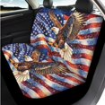 thumbnail image 3 of XYZCANDO Flag Eagle 14 Pack Car Seat Covers Full Set Steering Wheel Cover Auto Center Console Pad Seat Belt Pads Headrest Covers Cup Coasters for Most Cars SUVs Sedans, 3 of 7