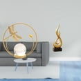 thumbnail image 2 of Estatua de bola de cristal abstracta, escultura de fuego, figura de hierro, decoración, adorno artístico, material de calidad, adecuada para e, 2 of 8