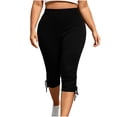 thumbnail image 3 of LIaqionyy Capri Leggings for Womens Knee Length Pants Lightweight Casual Layering Yoga Workout High Waisted Cropped Pant, 3 of 8