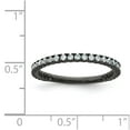 thumbnail image 2 of Auriga Fine Jewelry 925 Sterling Silver Black Rhodium-plated 28 Stone CZ Band for Women Size- 8, 2 of 5