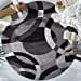 thumbnail image 3 of Tapis Moderne Contemporain de Zone Abstraite 6' 6" Gris (6' 6" de Diamètre), 3 of 5