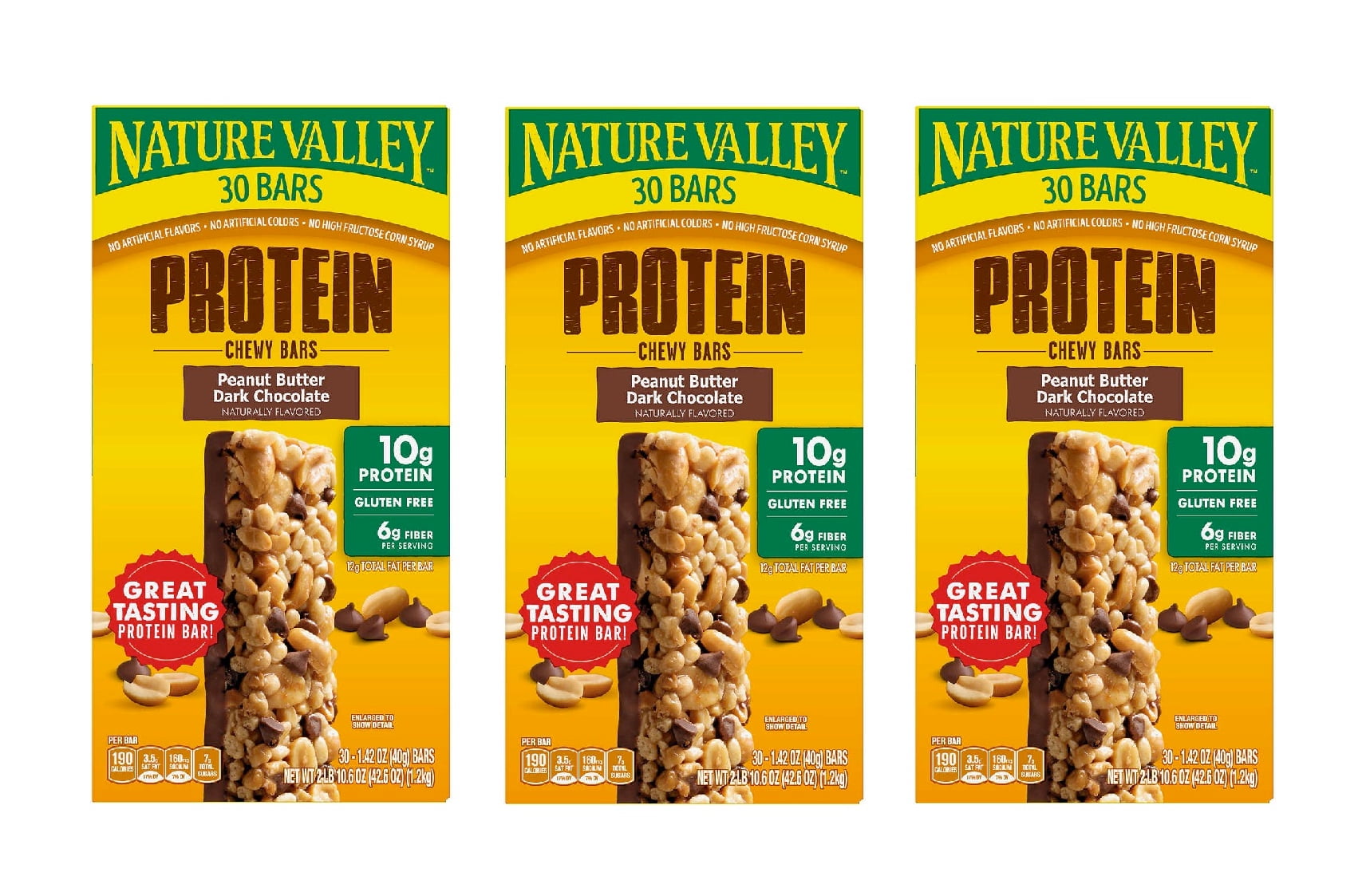Nature Valley Protein Chewy Bars, Peanut Butter Dark Chocolate, 1.42 oz